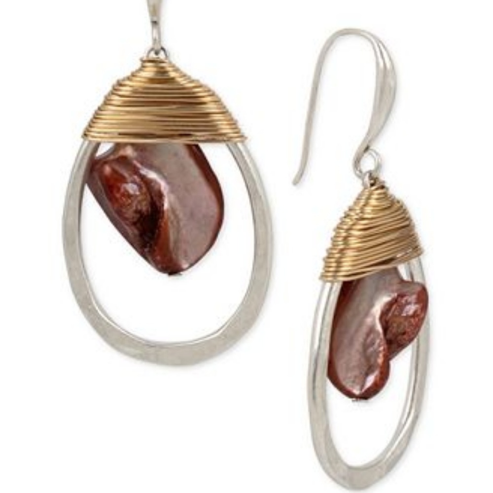 ROBERT LEE MORRIS SOHO MOTHER-OF-PEARL EARRINGS